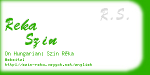 reka szin business card