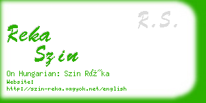 reka szin business card